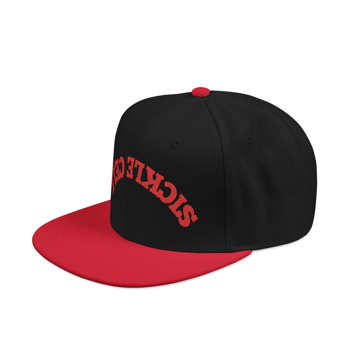 Sickle Cell Upside Down Snapback - Red/Black