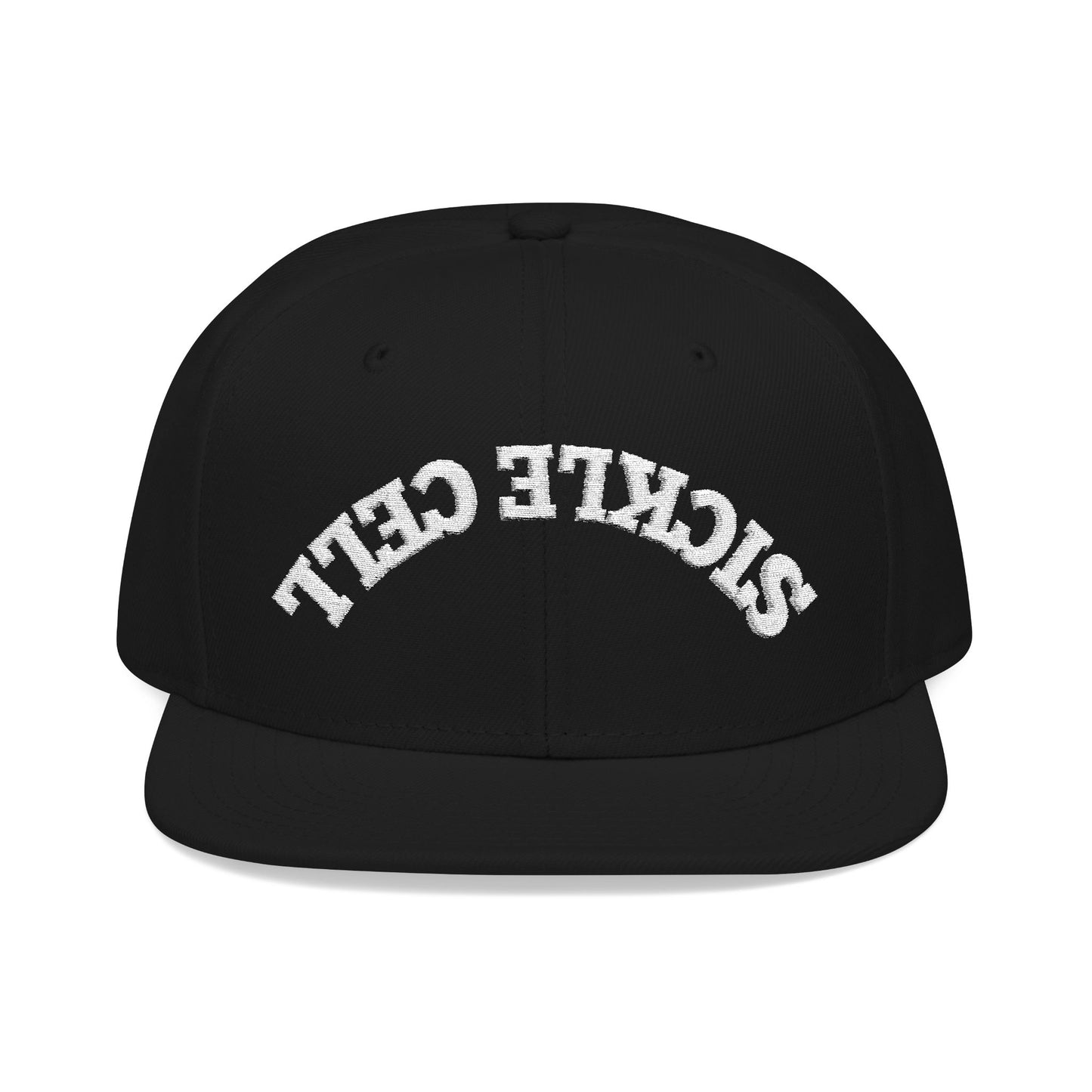 Sickle Cell Upside Down Snapback - White/Black