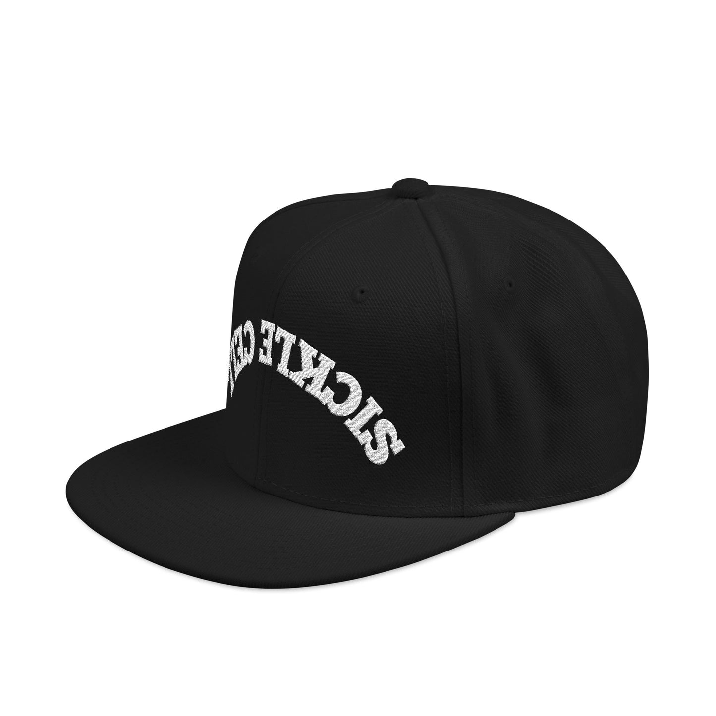 Sickle Cell Upside Down Snapback - White/Black