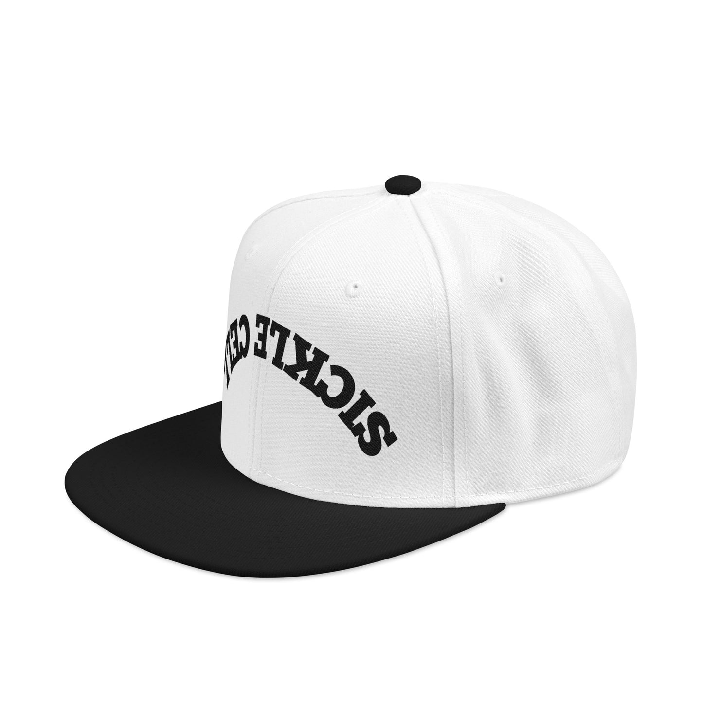 Sickle Cell Upside Down Snapback - Black/White